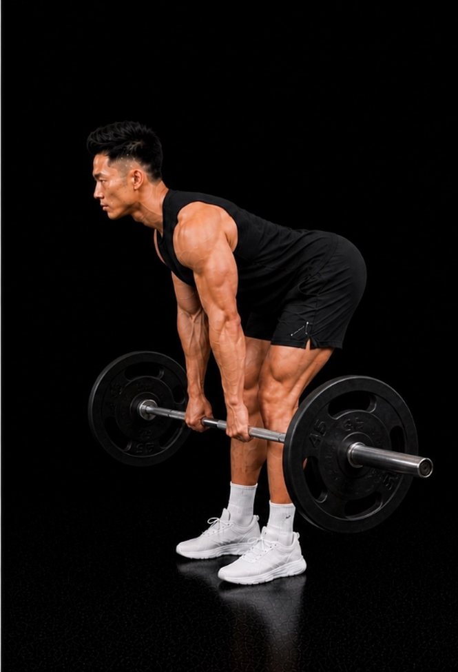 Romanian deadlift, hinge position